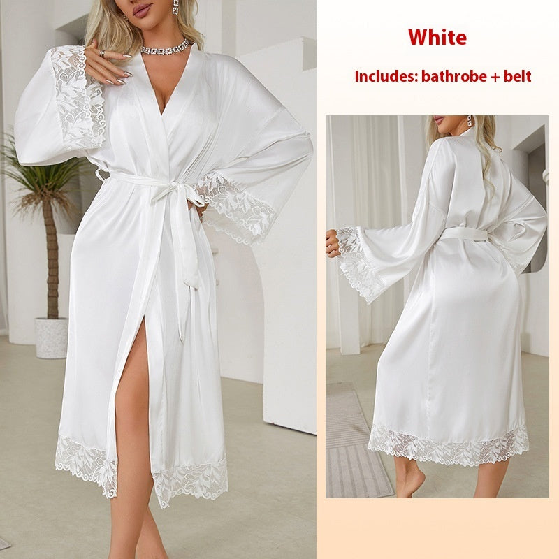 Comfortable Nightgown French Style Tied Homewear