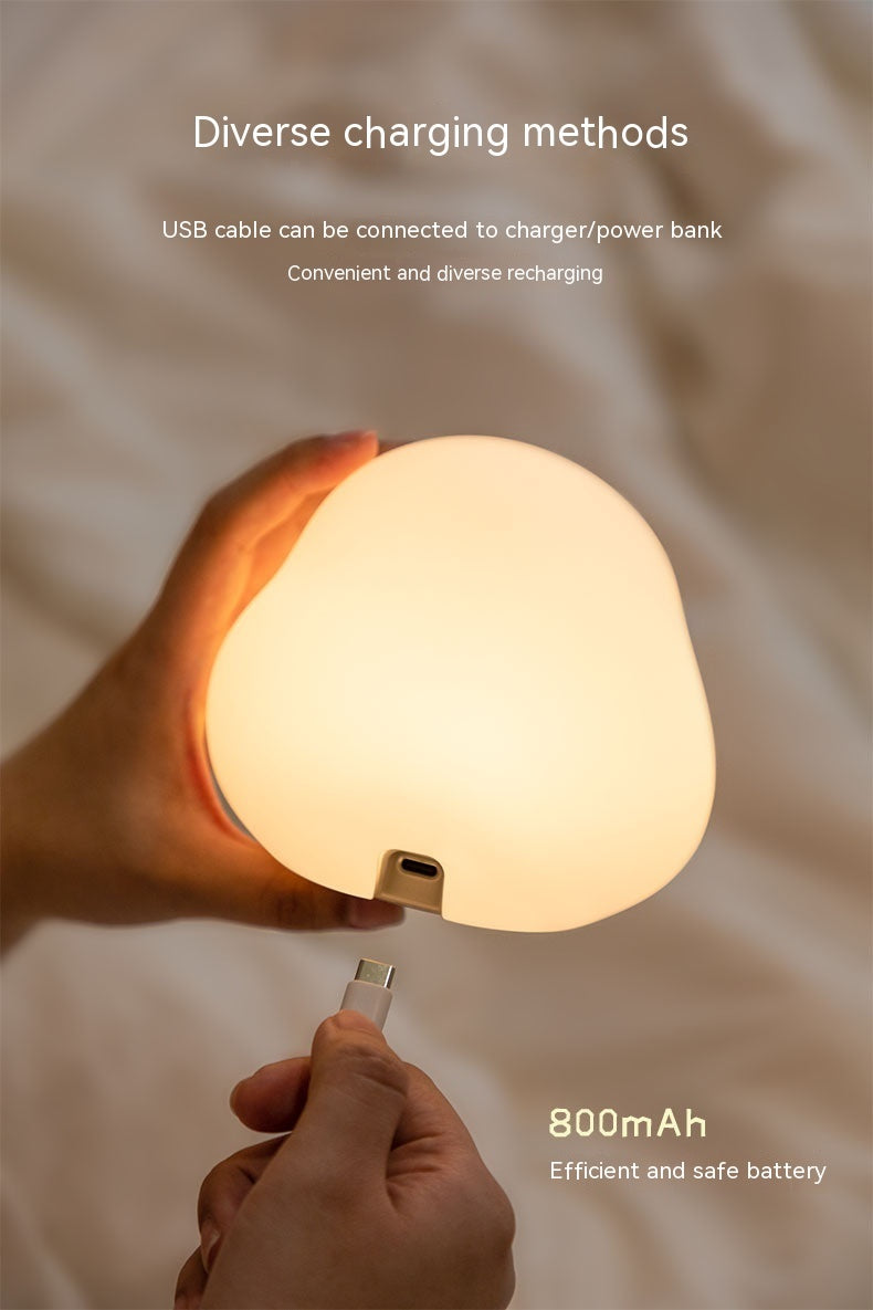 Cartoon Duck LED Night Light – Silicone USB Rechargeable Touch Lamp for Kids’ Bedroom
