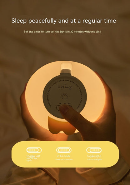 Cartoon Duck LED Night Light – Silicone USB Rechargeable Touch Lamp for Kids’ Bedroom