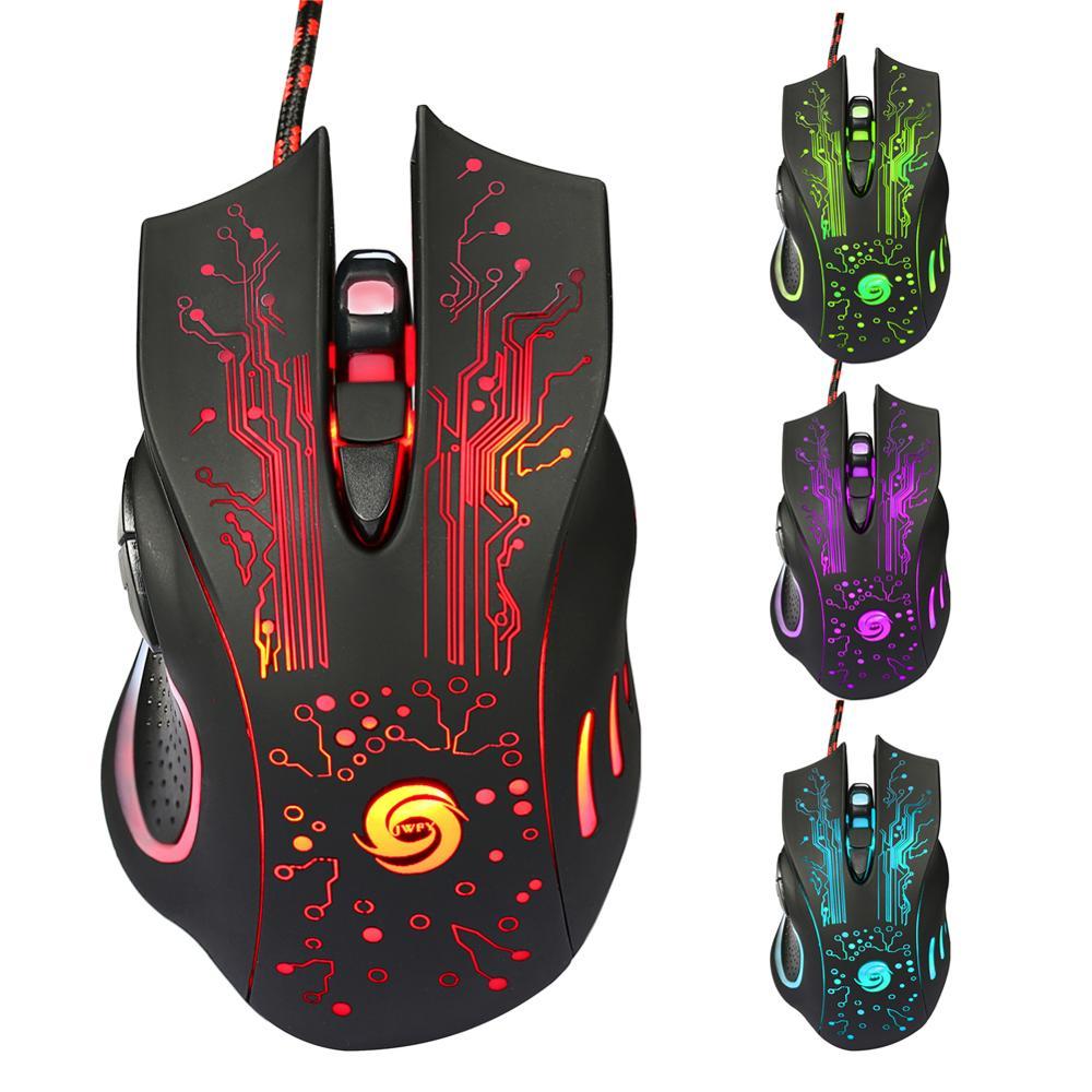 USB Wired Gaming Mouse – 5500 DPI, 7-Button LED Backlit Ergonomic Mouse for PC & Laptop