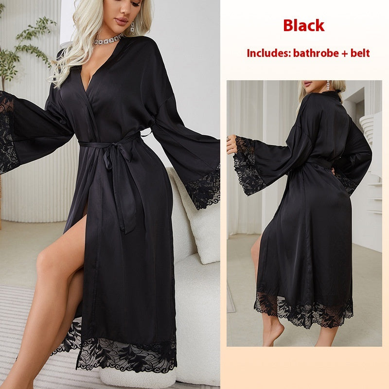 Comfortable Nightgown French Style Tied Homewear