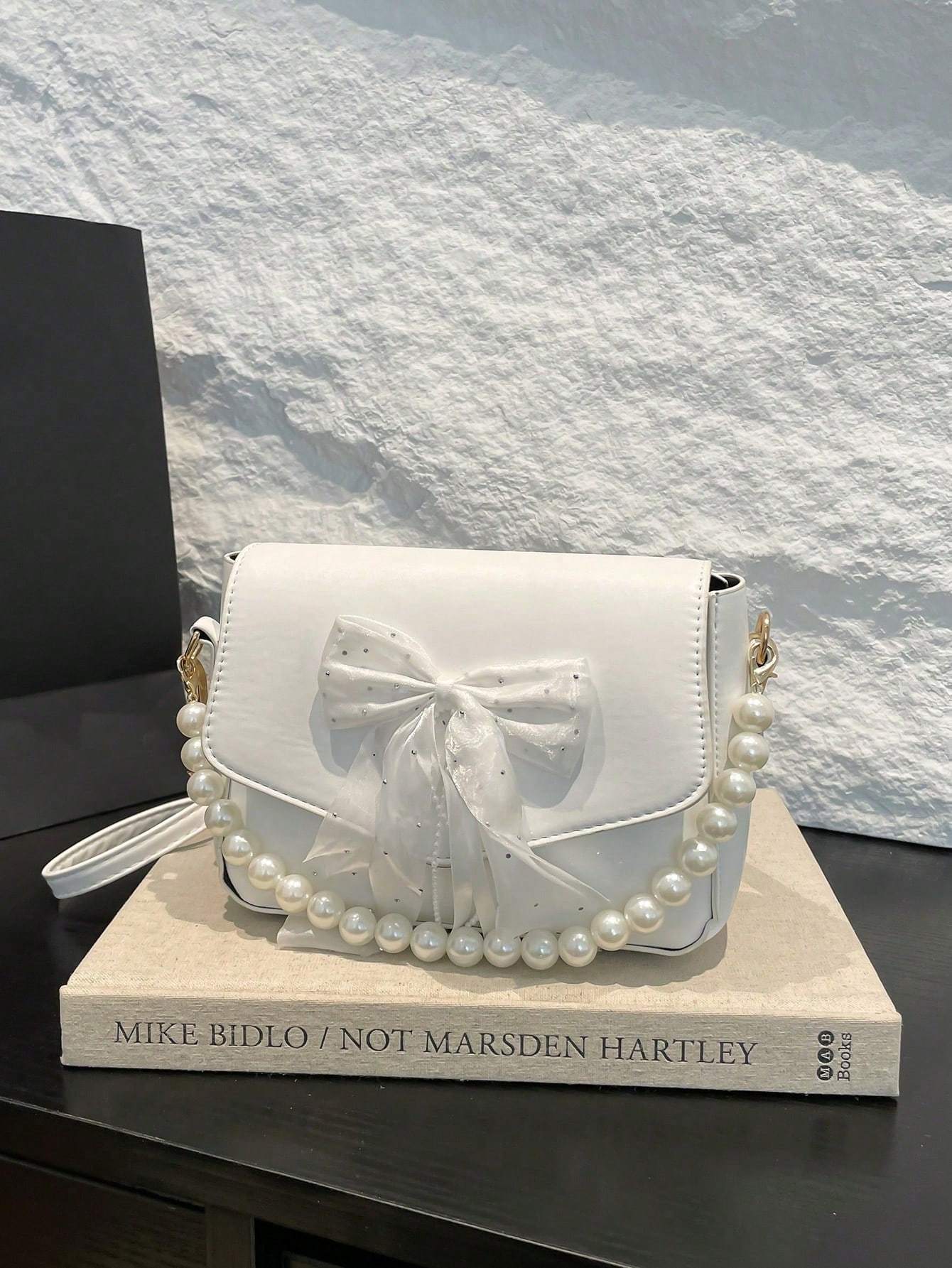 Bowknot Lace Pearl Handbag Fashion Bag Women's Shoulder Crossbody Bag