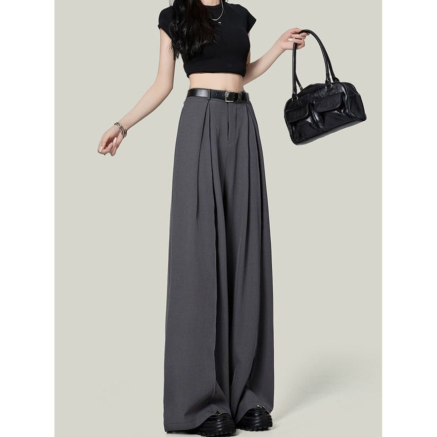 Gray Suit Pants For Women Spring And Autumn New High Waist