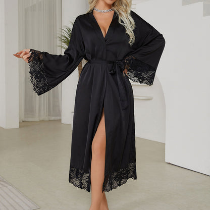 Comfortable Nightgown French Style Tied Homewear