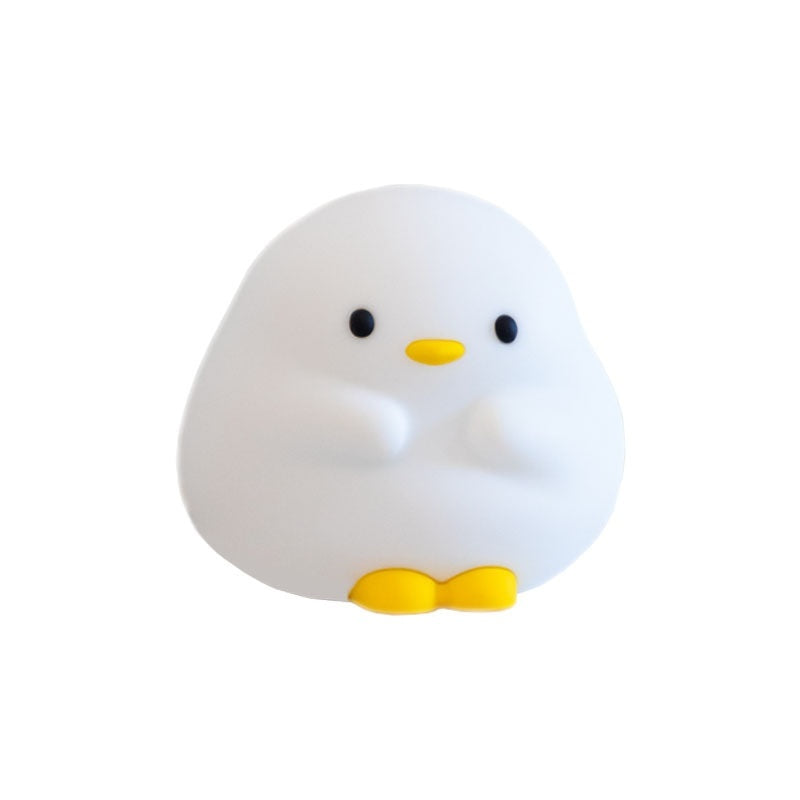 Cartoon Duck LED Night Light – Silicone USB Rechargeable Touch Lamp for Kids’ Bedroom
