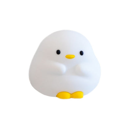 Cartoon Duck LED Night Light – Silicone USB Rechargeable Touch Lamp for Kids’ Bedroom