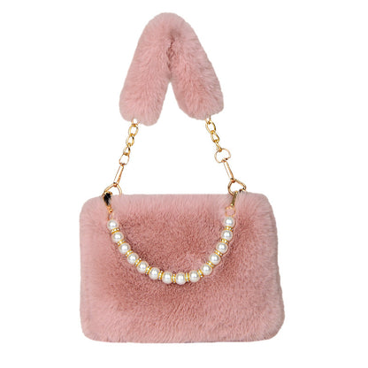 Fashion Plush Bag Chain Crossbody Bag