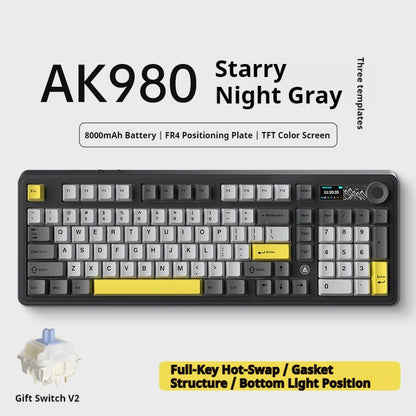 Office Computer Bluetooth Keyboard Game Side Three-mode Wireless