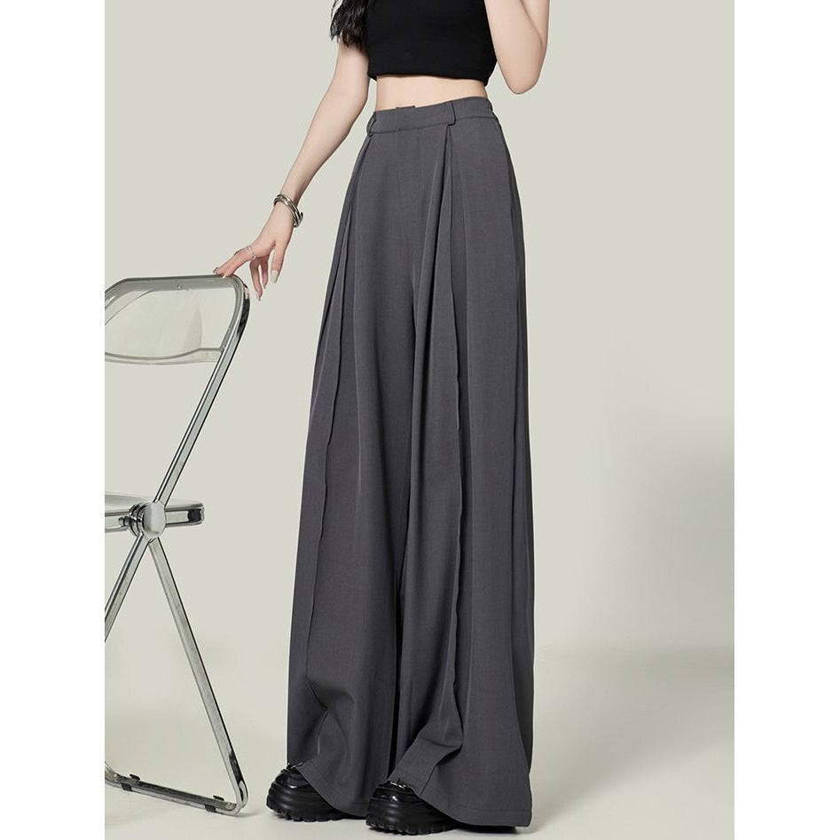 Gray Suit Pants For Women Spring And Autumn New High Waist