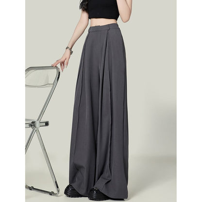 Gray Suit Pants For Women Spring And Autumn New High Waist