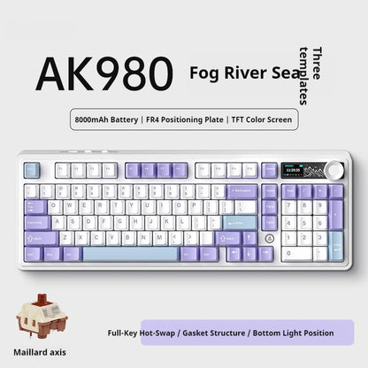Office Computer Bluetooth Keyboard Game Side Three-mode Wireless