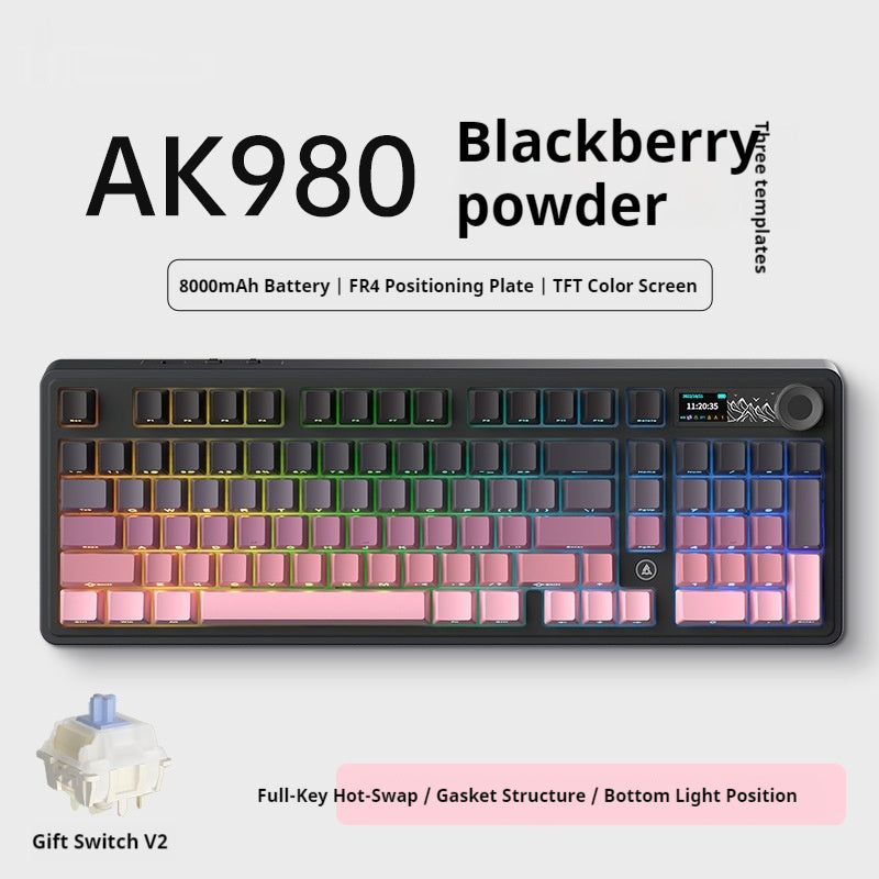 Office Computer Bluetooth Keyboard Game Side Three-mode Wireless