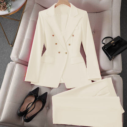 Korean Casual Design Blouse Trouser Suit