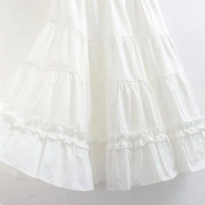 New Cute Slim-fit Pleated Umbrella Skirt Tiered Skirt