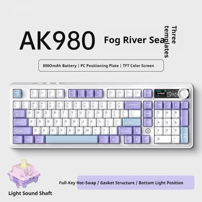 Office Computer Bluetooth Keyboard Game Side Three-mode Wireless