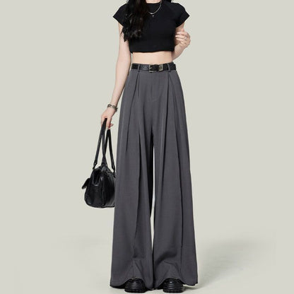 Gray Suit Pants For Women Spring And Autumn New High Waist