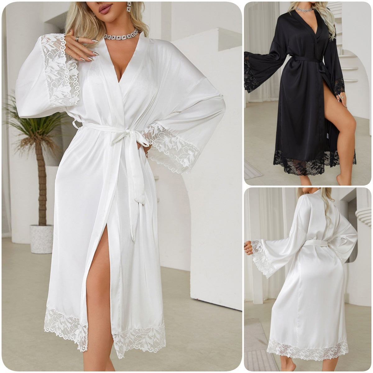 Comfortable Nightgown French Style Tied Homewear