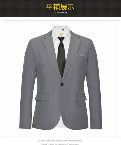 Plus Size Men's Formal Wear Small Business Suit Coat Wedding Dress Casual Slim Fit