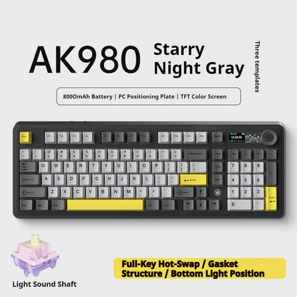 Office Computer Bluetooth Keyboard Game Side Three-mode Wireless