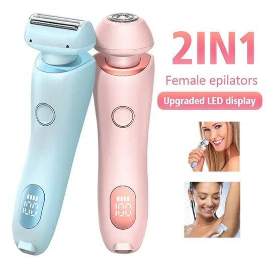 USB Hair Removal Device for Women – 2-in-1 Epilator & Razor for Sensitive Areas & Full Body