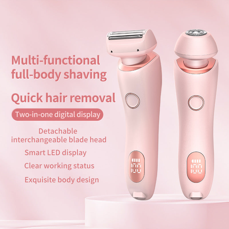 USB Hair Removal Device for Women – 2-in-1 Epilator & Razor for Sensitive Areas & Full Body